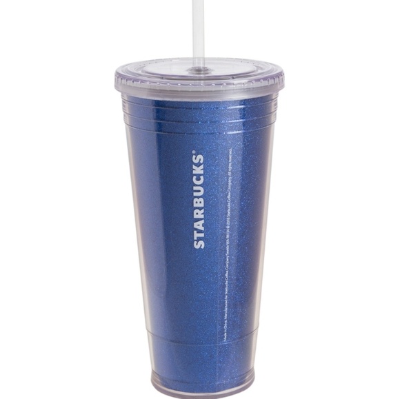 Blue glitter starbucks tumbler straw 20oz - Picture 2 of 6